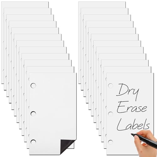 Poola Voidra 32 Pcs 4 x 7inch Dry Erase Magnetic Notebook Dry Erase Magnets Handwriting Mini Size Blank Paper Board for Office, Education, Home, Whiteboard
