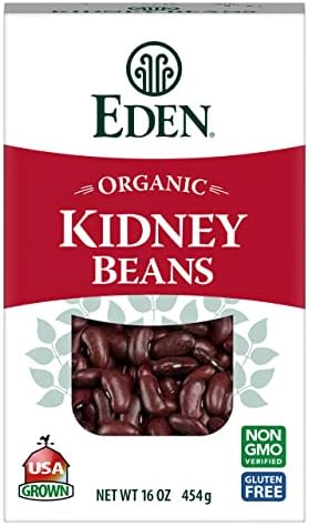 Eden Organic Dark Red Kidney Beans, Dry, USA Grown, Non GMO, 16 oz Box