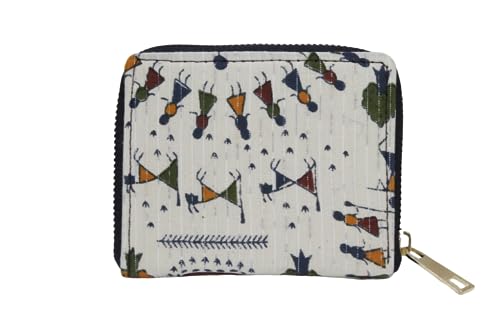 Image of P S Traders Online Women's Ladies Western Traditional Ikkat Cotton 5 Pieces Combo Bag Color White