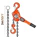 6600 LBS 10 FT Manual Lever Hoist - Hand Chain Hoist with Pulley System & Lifting Hooks, Compatible with Come Along Winch & Block and Tackle for Rigging, Construction, and Industrial Use