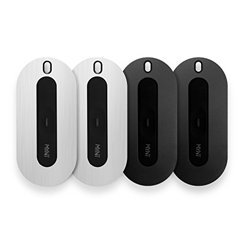 MYNT Tracker - Key Locator, Wallet Tracker, Phone Finder, Remote Control. Find Your Valuable Item Near and Far (Multicolor(Black/Silver), 4-Pack)