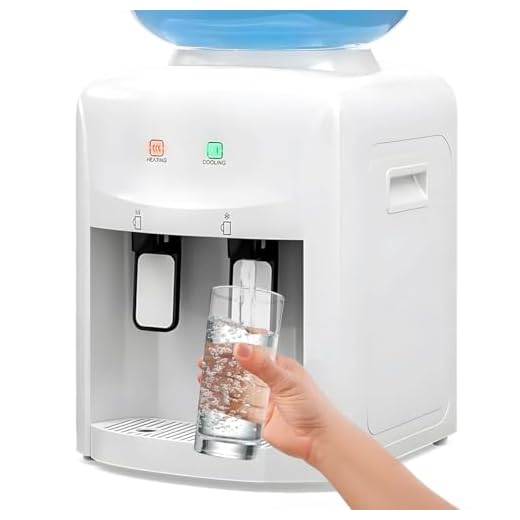 Avilia Distributore d'Acqua Elettrico - Erogatore Acqua a 2 Temperature con Riscaldamento 500W e Raffreddamento 70W - Serbatoio in Acciaio Inox, 29x38x28cm - Compatibile con Boccioni 3-5 Litri
