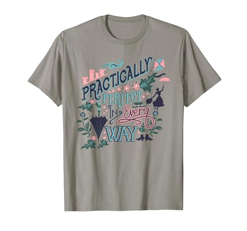 Image of Mary Poppins Practically Perfect T-Shirt, Men, Slate Grey, XX-Large