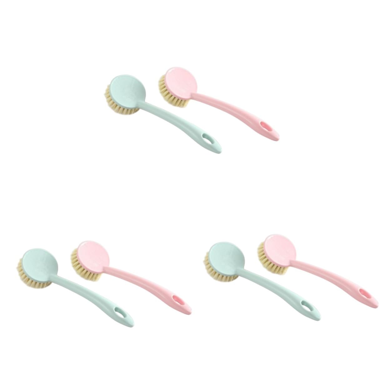 minkissy Juego De 3 Cepillos De Limpieza para Platos De Cocina con Mango para El Hogar 2 Unidades X 3