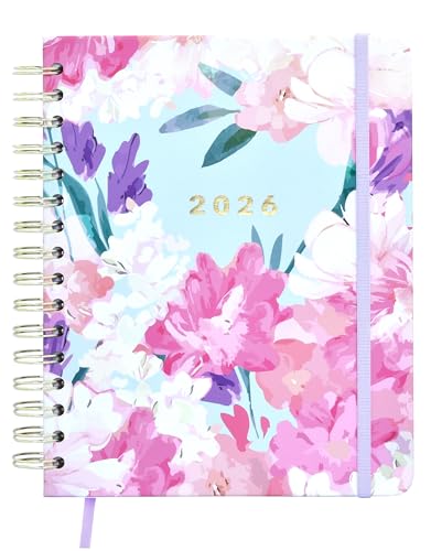 MANOA® Agenda 2026 "LUCÍA" Semana Vista - Medidas (A5+) 19 x 22 cm - 210 Páginas - separadores- Incluye pestañas separadoras mensuales- opción de stickers (SIN STICKERS)