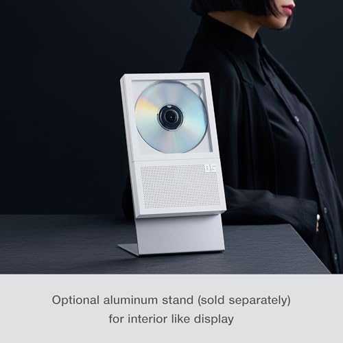 Image of [ km5 ] Rechargeable CD Player with Bluetooth [ Instant Disk Audio CP2 (White) ] Hi-Fi Audio Portable CD Player for Car