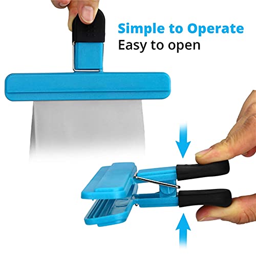 Bag Sealing Clips For Food, Seal Food Storage Bag Clip, Kitchen Chip Bag Clips, Snack Bags, Plastic Cap Sealer Clips, Great For Kitchen Food Storage And Organization (Blue) #TOP1