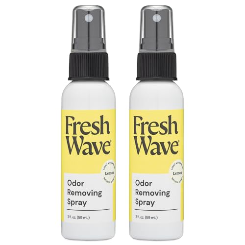 Image of Fresh Wave Odor Eliminator Room Spray, 2 oz Travel Size, 2-Pack, Lemon | Plant oil formula with lime, pine needle, and cedarwood, Neutralizes air and fabric odors, Non-hazardous, Pet-safe