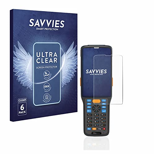 savvies Screen Protector compatible with Newland N7 Cachalot Pro II Protection Film Clear 6-Pack