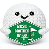 XgiftCreat Gifts for Brother Fathers Day - Funny Father's Day Birthday Christmas Crochet Golf Ball Accessories Gift for Graduation Present for Big Little Bro from Sister Brother, Best Brother by Par