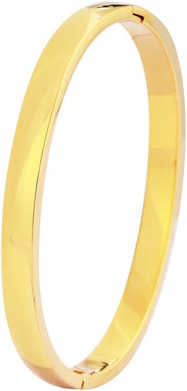 Edforce Stainless Steel Women's Stackable Bangle Bracelet Hinged Oval-Shape - Image 4