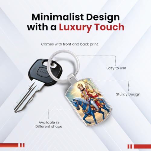 Image of Stylish Metal Keychains with Permanent Glossy Print - Inspirational Quotes & Spiritual Designs - Perfect Key chains for loved ones, Personal Use, Gifts & Return Gifts
