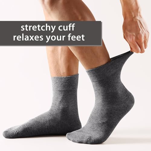 Image of FGZ Mens Crew Socks Breathable Cotton Soft Casual Thin Socks for Work,Sport & Everyday Wear,5 Pairs