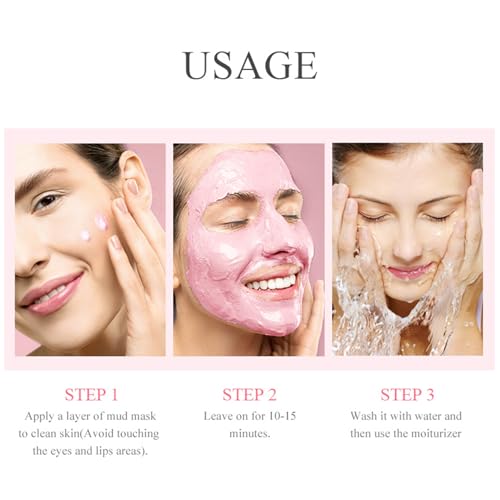 Mrcuvaryas Clay Mask For Face, Cherry Blossom Clay Mask & Scraper, Sakura Deep Cleans Pink Face Masks Skincare Clay, Facial Masks For Women Skin Care thumb #6