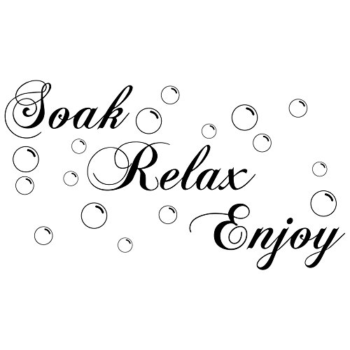 Soak relax Enjoy adesivo per muro, scritta per