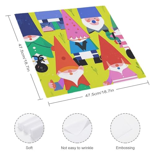 Servilletas de Tela Coloridas con Gnomos, Pack de 6 miniatura 2