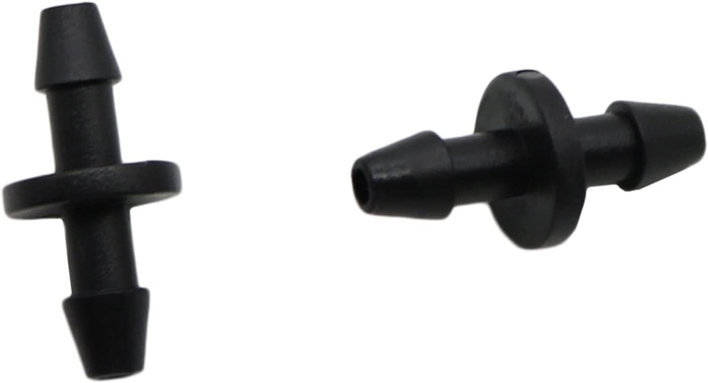 Generic Utility Hose Butt Hose Connector Adapter 3 / 5Mm Barb Hose Straight Fittingsriculture Garden Irrigation Hose Fittings Double Barb Hose 1/8"" Hose 50 Pieces
