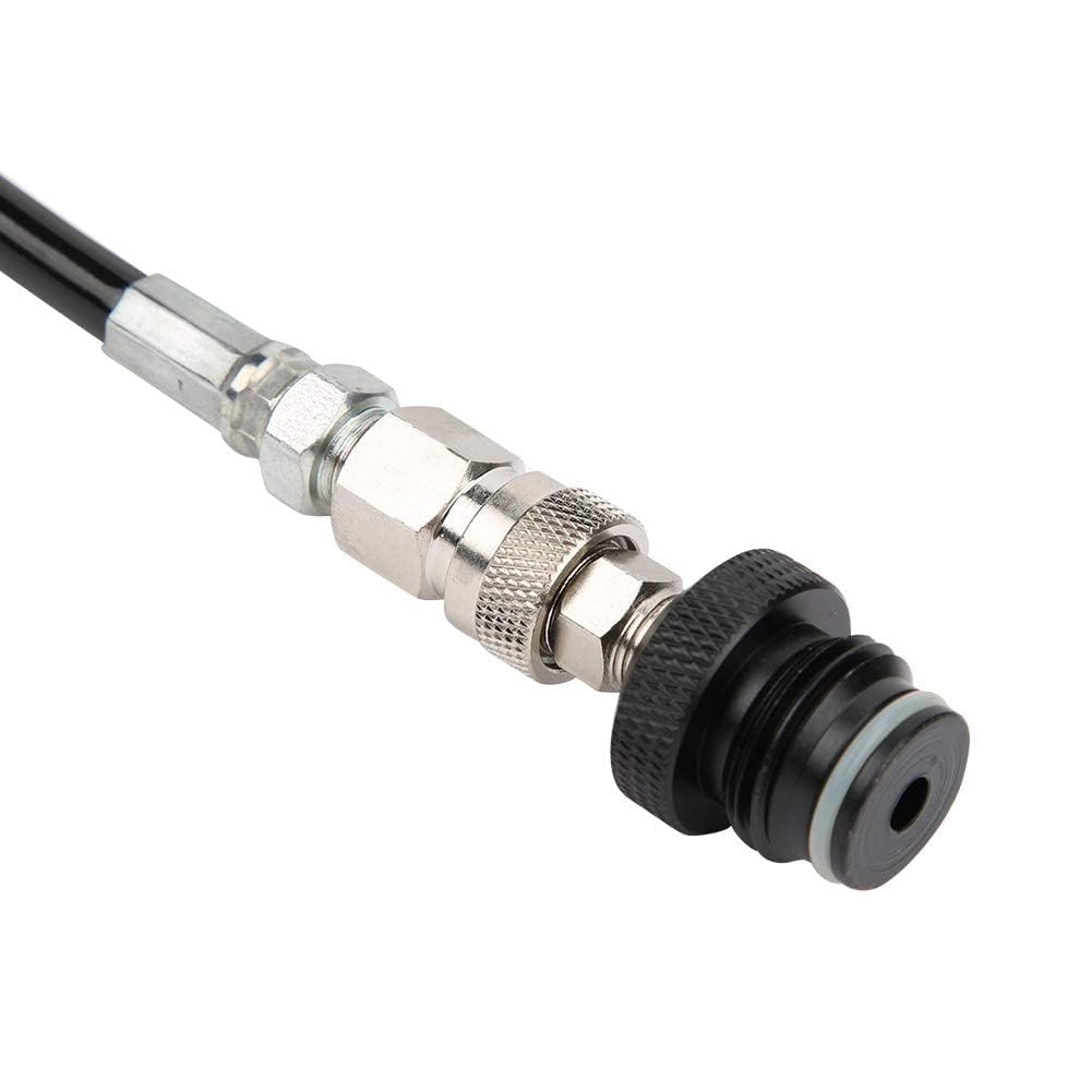 Alomejor Adaptateur Paintball 207 Bar, Manomètre intégré Adaptateur HPA Tuyau ondulé Aluminium pour Joueurs entraînements scénarios Airsoft