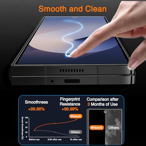 Image of Wiaocit 3 Pack Tempered Glass Screen Protector for Samsung Galaxy Z Fold 7 with 3 Pack Camera Lens Protector, 9H Hardness, Bubble Free, Case Friendly