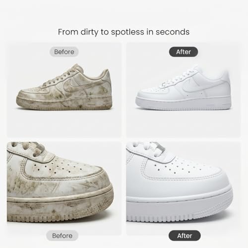 Image of White Shoe Cleaner Cream 260GM | Sneaker Cleaning & Whitening Cream for Sports Shoes, Canvas & Leather | Instant Stain Remover | Deep Cleaning Shoe Polish for White Sneakers