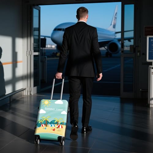Image of WUJIAONIAO Travel Luggage Cover Baggage Suitcase Cover Protector Skins 18-32 Inch, Beach, XL (for 29--32 inch luggage), Fashion