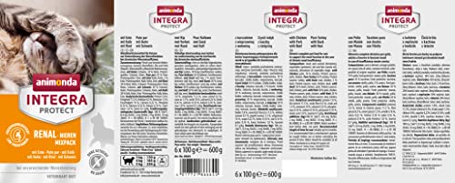 animonda INTEGRA PROTECT Katzenfutter nass Renal (Nieren) Mix (6 x 100g), vom Tierarzt empfohlen bei Niereninsuffizienz, mit Veterinären entwickeltes Diätalleinfutter für erwachsene Katzen