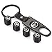CzlpV Black Car Wheel Tire Valve Caps Tyre Stem Air Caps Keychain Styling for Mazda