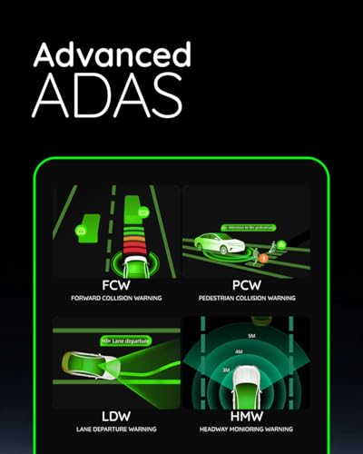 Image of PRONOD Dual Dash Cam for Car Front and Rear 4K + 1K | 3.18 inch IPS Touch Screen Car Dash Camera with ADAS, GPS, Night Vision, WiFi App Control | G-Sensor, 24H Parking Mode, Supports 512GB