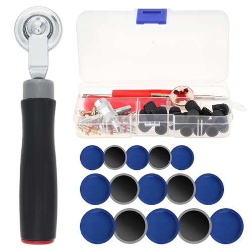 Windance Kit de ferramentas de reparo de pneu com 70 unidades, rolo de remendo de pneu, 15 remendos