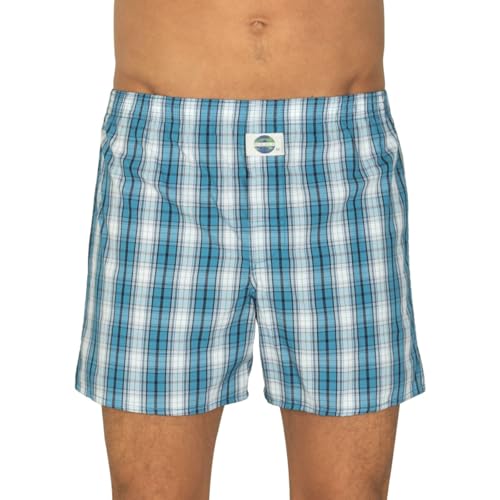 D.E.A.L International Boxershorts Grün & Blau kariert Größe L