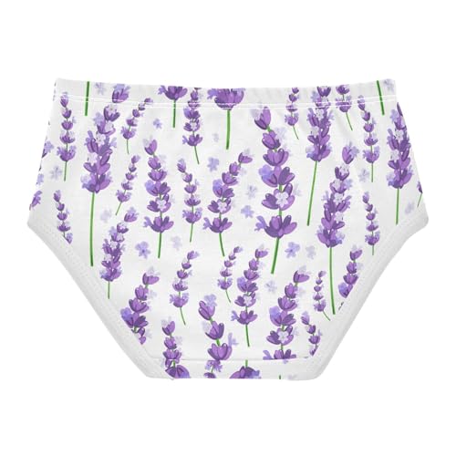 Wusikd Lavender Flowers Girls Underwears Cotton Floral Girls Briefs Soft Toddler Underwear 5T2