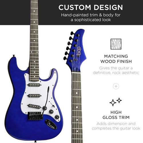 image for Best Choice Products 39in Full Size Beginner Electric Guitar Starter K
