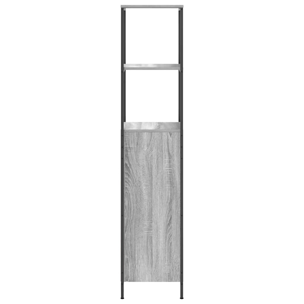 vidaXL Mueble de baño con estantes Gris Sonoma 36x35x165 cm