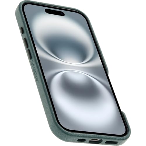 Image of OtterBox iPhone 16 Symmetry Series Cactus Leather for MagSafe - Sagebrush Green - Ultra-Thin, Sleek iPhone Case, Premium iPhone Case, MagSafe Compatible