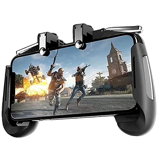 FMOPQ Gamepad Plastic Mechanical Shooting Game Remote Control is Suitable for All Kinds of Mobile Games. Mobile Joystick Mobile Phone Compatible with iOS and Android System (Black)