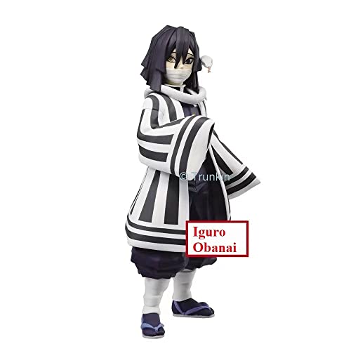 Image of Trunkin Rubber Demon Slayer Obanai Iguro Action Figure The Serpent Hashira Figurine Standie Collectible Figure Manga Weeb, 10 cm , 10 cm