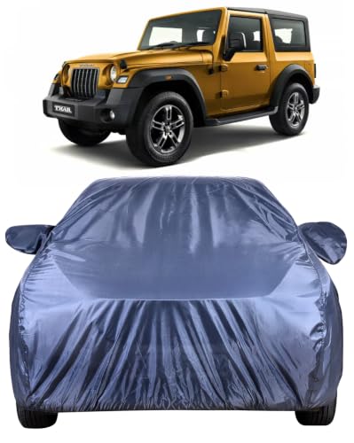 Image of Autofact Car Cover for Thar 2020-2025 | Water-Resistant Car Body Cover | All Weather Light-Weight Triple-Stitched Outdoor Shield with UV Protection, Dustproof & Heat-Resistant