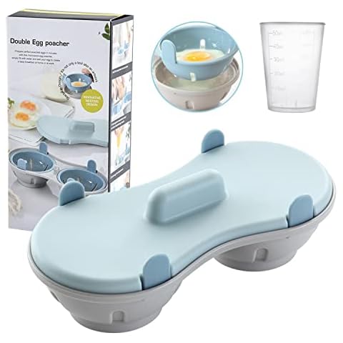 Microwavable Egg Poacher with Measure Cup Cover