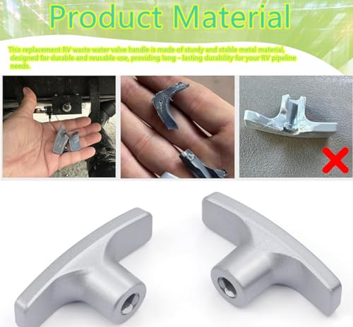 Image of RV Waste Valve Tube Extension Kit with Handle Replacements - Fits All Standard Valves 2Pcs