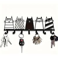 Metal Cat Key Hooks, Cat Gift
