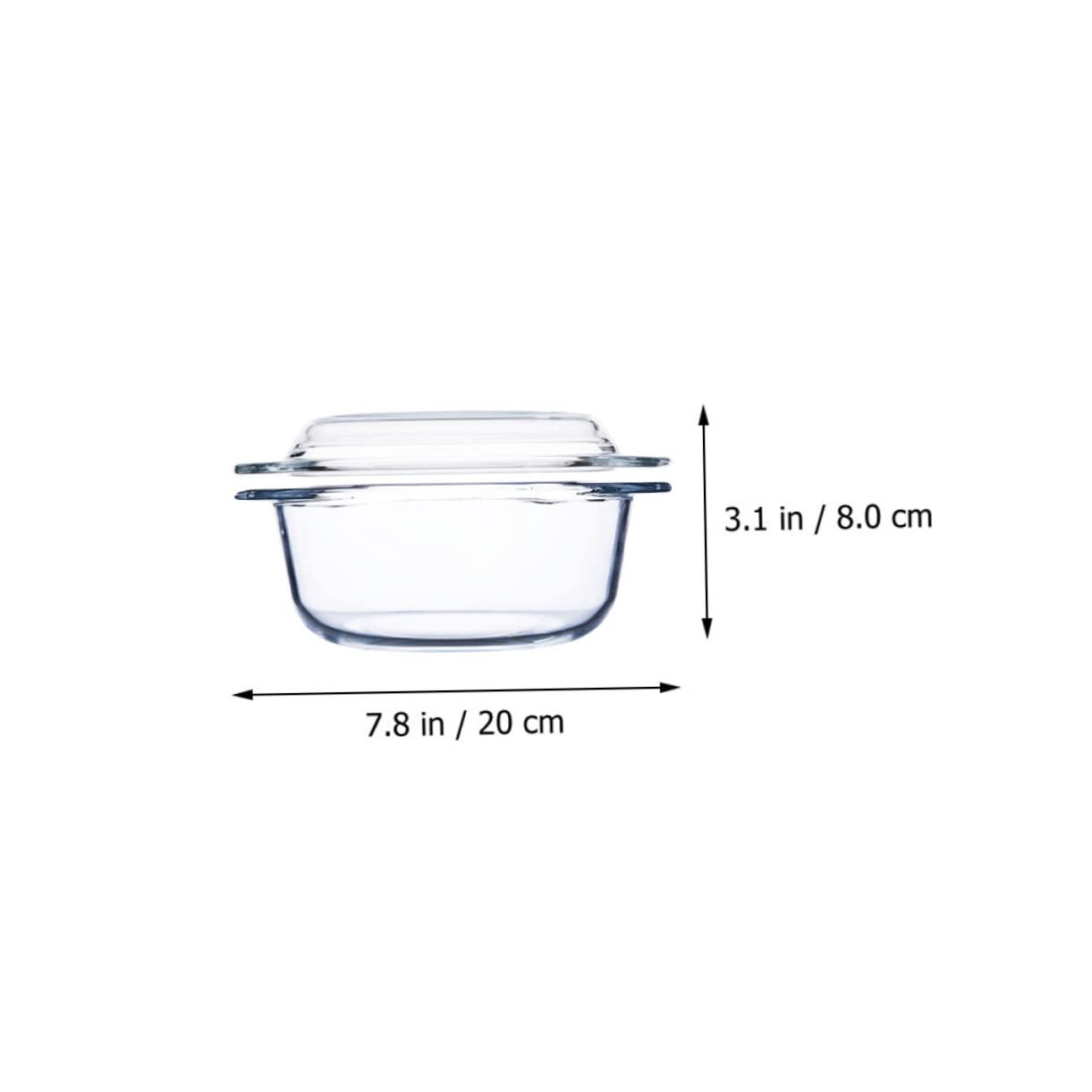 Cabilock 1l Mikrowellengeeignete Glasschüssel mit Deckel aus Gehärtetem Glas Hitzebeständig und Leicht zu Reinigen als Ofenglas Suppenschüssel für Küche