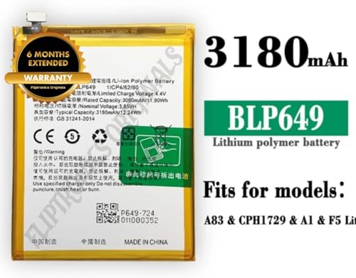 Image of BLP649 Battery for Oppo A83 / A83T / A83M / CPH1729, CPH1827 Battery with 6 Month Warranty****(U22)