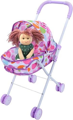 Image of DUNGRANI ENTERPRISE Upgrade 16 Inch Baby Doll Stroller Toy for Kids Big Size Baby Doll Fun Vehicle Play Set for Babies Infants Toddlers Girls Kids (Purple)