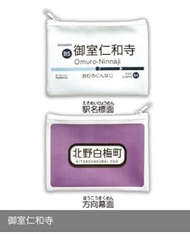 嵐電 駅名版ポーチ 全8種類セット エポック社から１９年８月に京都限定発売 嵐電 駅名版ポーチ 全8種類セット エポック社から19年8月