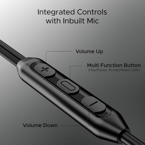 Image of Original for Boat in-Ear Wired Type-C Earphones 100 C with Multifunction Control Buttons and Clear Microphone, Ideal for Work and Travel, Black (KN-HG43)