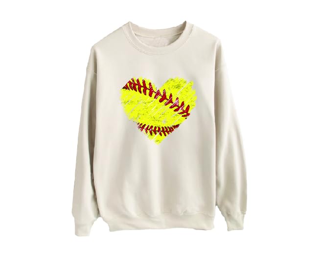 Softball Heart Sweatshirt, Softball Heart Hoodie, Perfect Gift For Softball Player And Softball Lovers