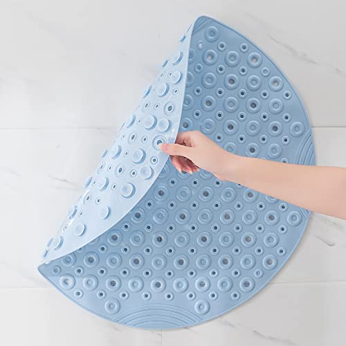 Tapis de bain gris antidérapant extra long lavable en machine - 8