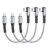 HOTNOW Cable USB C a USB C Corto 15CM 3Pack, 65W Cable Tipo c ángulo recto