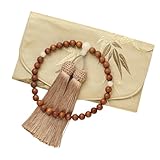 数珠 女性用 念珠 老山檀木製 手作�