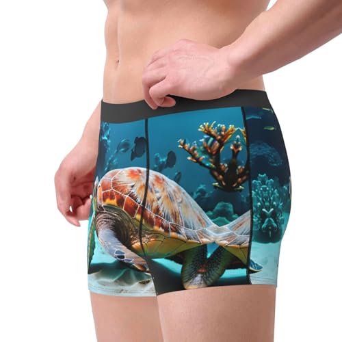 Sea Turtle print Mens Underwear Boxers for Men Performance Mens Boxer Briefs Ultra Soft Stretch Comfort Flex Fit4